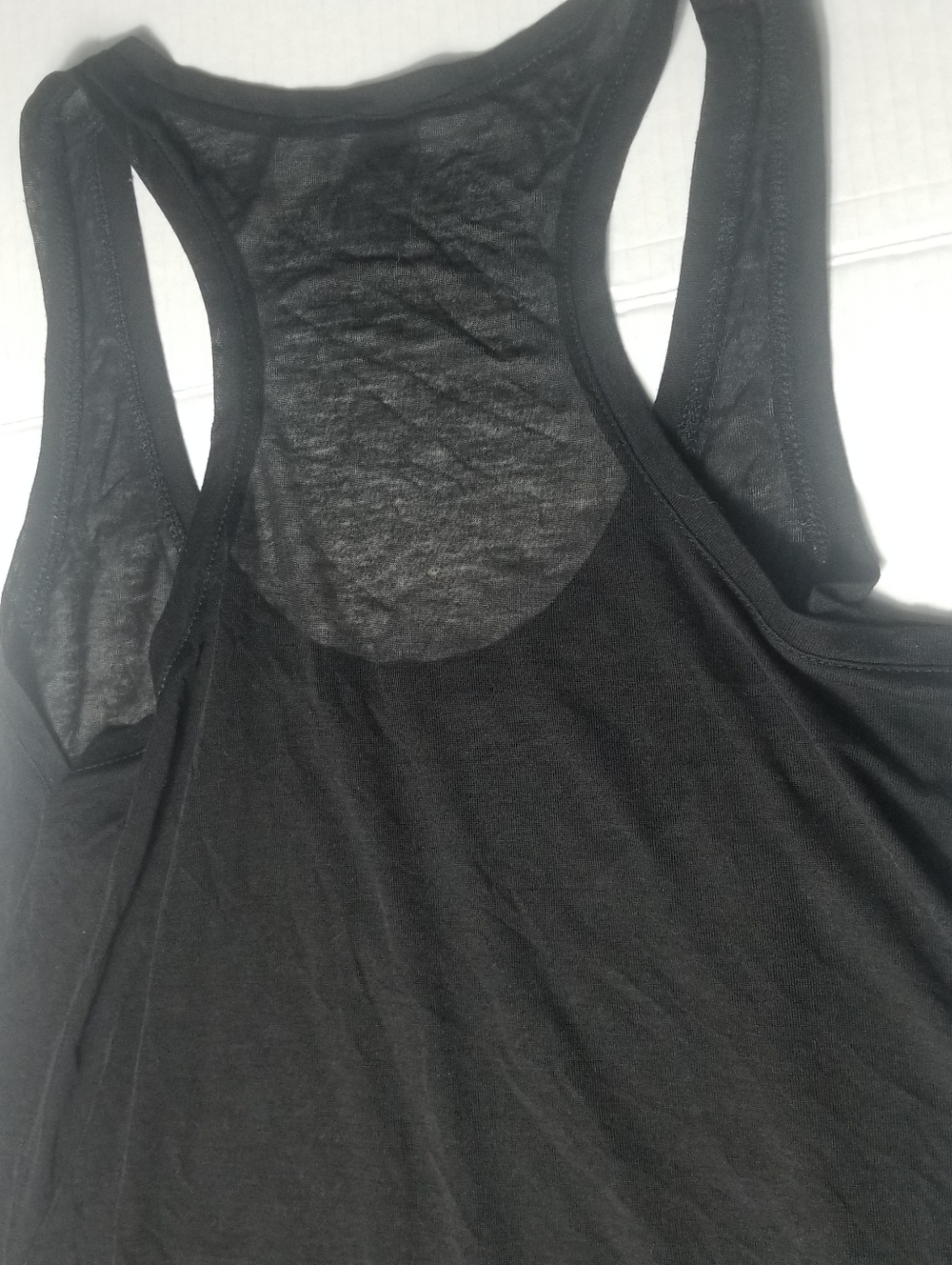 AZUR WOMEN'S BLACK SHEER TANK TOP SIZE LARGE - Picture 9 of 9